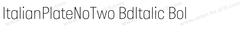 ItalianPlateNoTwo BdItalic Bold It字体转换